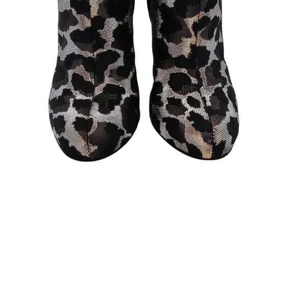 Christian Louboutin Moulamax Ankle Boot Black Gold Lurex Leopard Size 38 US 8 - Picture 8 of 13